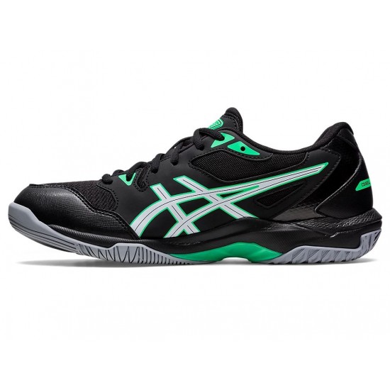 Asics Gel-Rocket 10 Black/New Leaf Volleyball Shoes Men