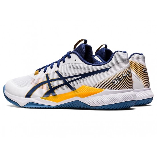 Asics Gel-Tactic White/Deep Ocean Volleyball Shoes Men