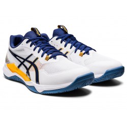 Asics Gel-Tactic White/Deep Ocean Volleyball Shoes Men