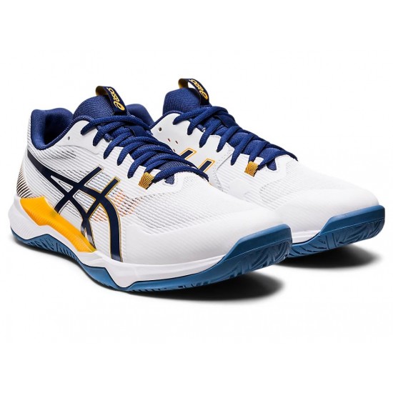 Asics Gel-Tactic White/Deep Ocean Volleyball Shoes Men