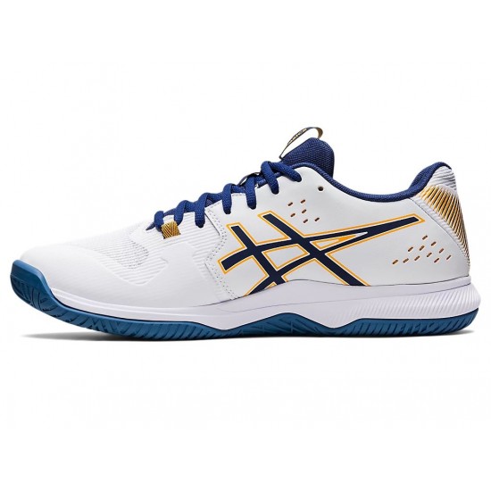 Asics Gel-Tactic White/Deep Ocean Volleyball Shoes Men