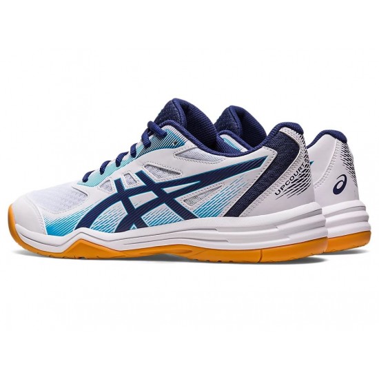 Asics Upcourt 5 White/Indigo Blue Volleyball Shoes Men