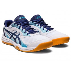 Asics Upcourt 5 White/Indigo Blue Volleyball Shoes Men