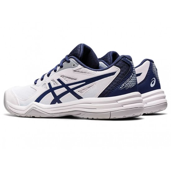 Asics Upcourt 5 White/Deep Ocean Volleyball Shoes Women