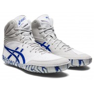 Asics Aggressor 5 White/Lapis Lazuli Blue Wrestling Shoes Men