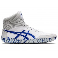 Asics Aggressor 5 White/Lapis Lazuli Blue Wrestling Shoes Men