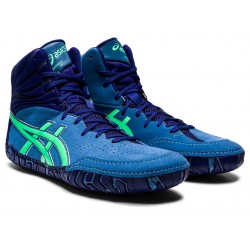 Asics Aggressor 5 Azure/New Leaf Wrestling Shoes Men