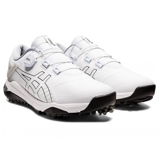 Asics Gel-Course Duo Boa White/Black Golf Shoes Men