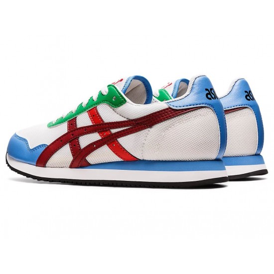 Asics Tiger Runner White/Burgundy Sportstyle Shoes Women